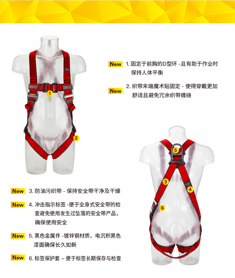 3M1161728保泰特P200五點式全身式安全帶圖片6
