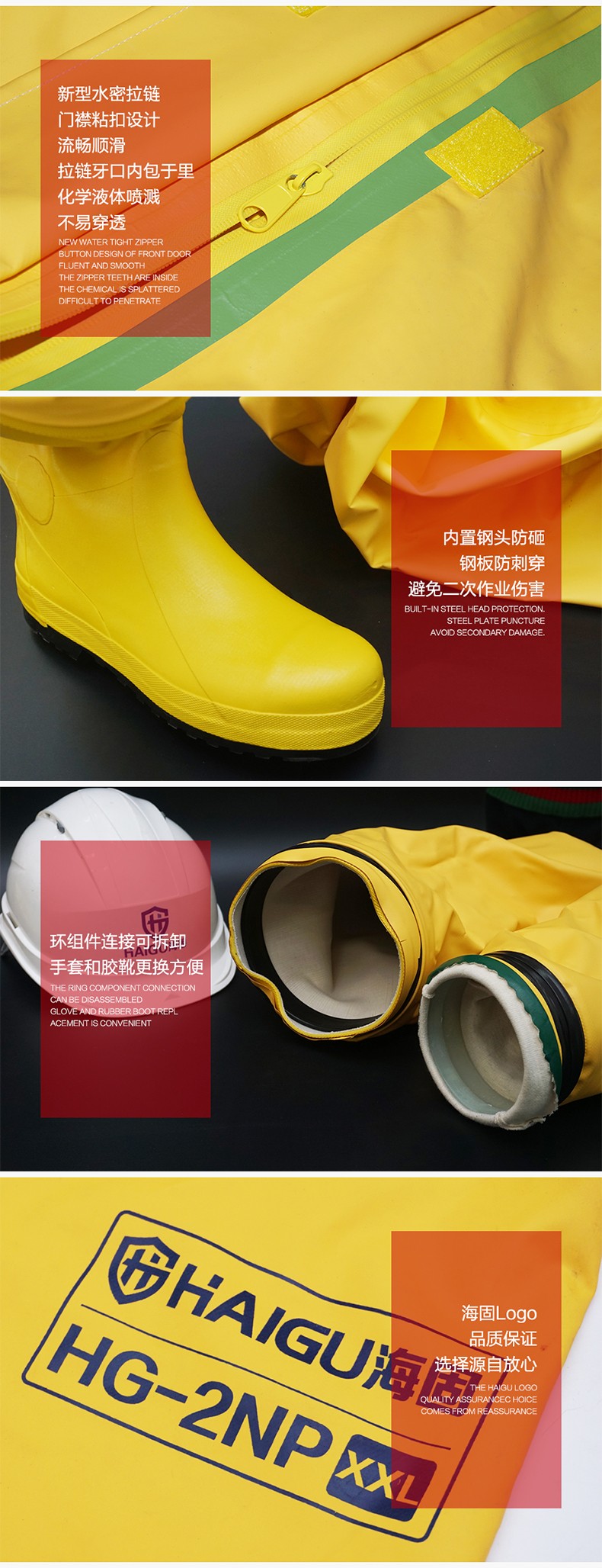 海固HG-2NP半封閉輕型防化服 內(nèi)置二級防化服（不含空氣呼吸器）圖片3