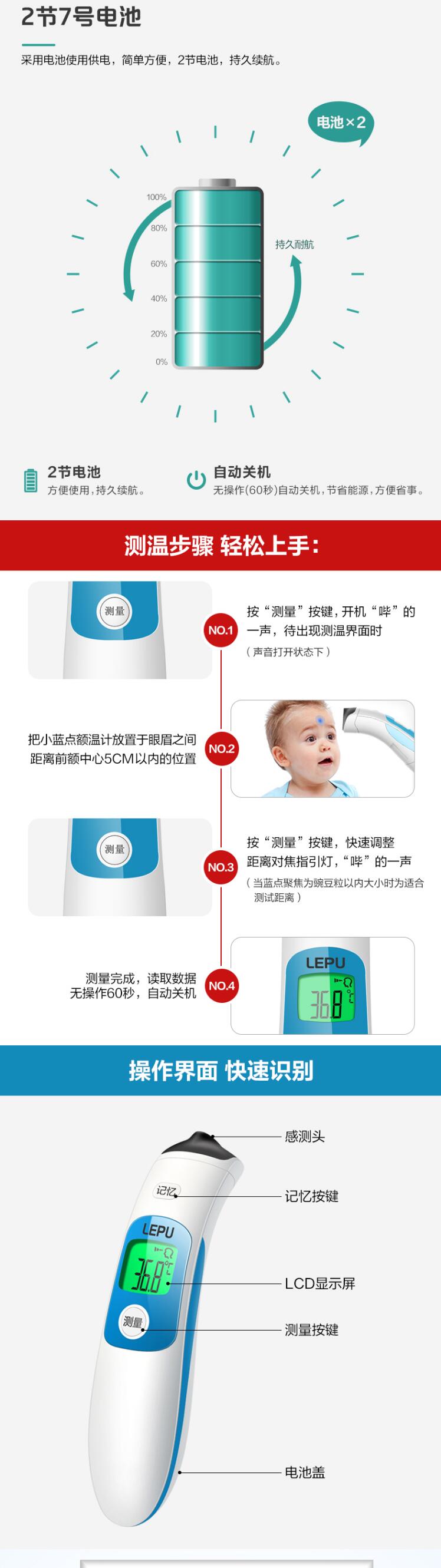 樂(lè)普佳感LFR20B高精度電子體溫計(jì)