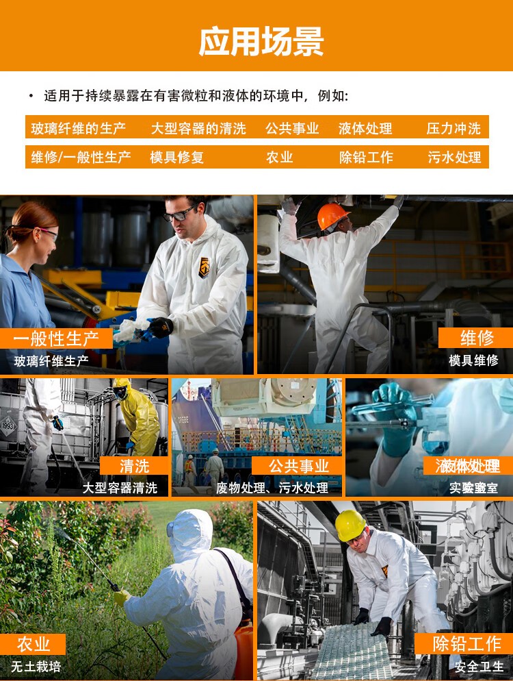 金佰利99803 KleenGuard勁衛(wèi)A36白色連體防護服XL圖片6