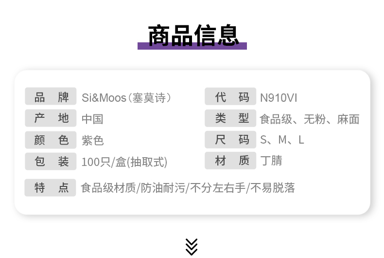 塞莫詩(shī)N901DB深藍(lán)色一次性丁腈檢查手套圖片4