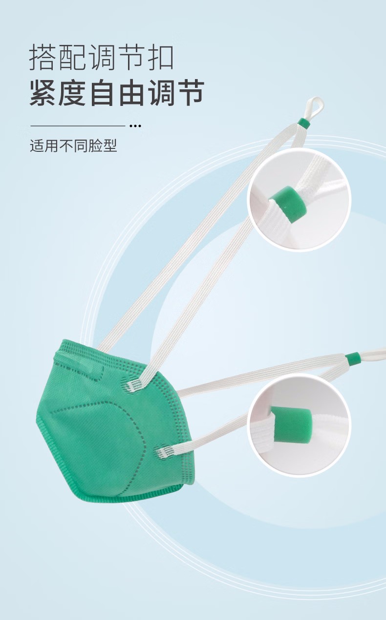 納通NTFN95E頭戴式綠色KN95醫(yī)用防護(hù)口罩圖片3