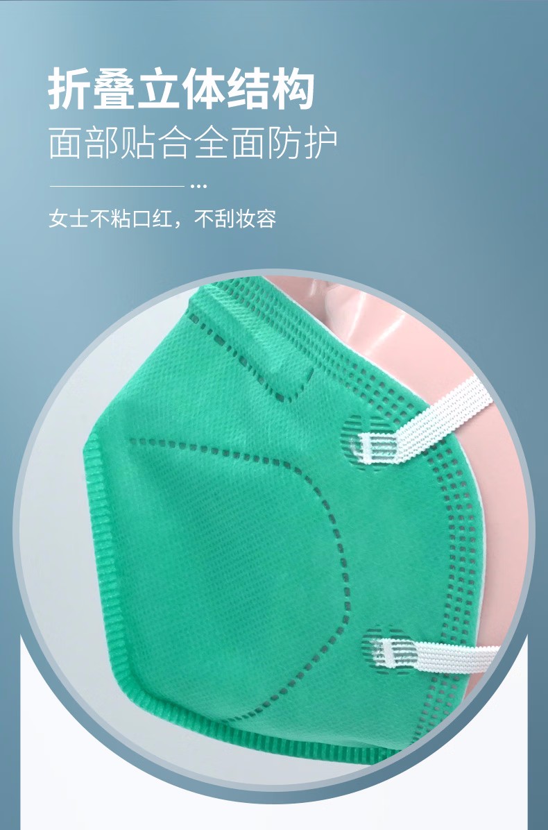 納通NTFN95E頭戴式綠色KN95醫(yī)用防護(hù)口罩圖片6