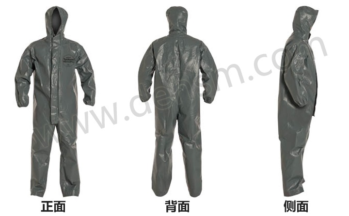 杜邦Tychem ThermoPro阻燃化學(xué)防護(hù)服圖片-正面、反面及側(cè)面