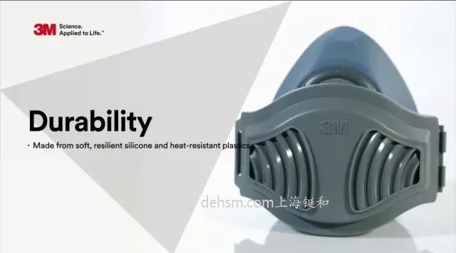 3M HF-50單濾盒硅膠半面罩耐熱塑料閥蓋，使用更長(zhǎng)久